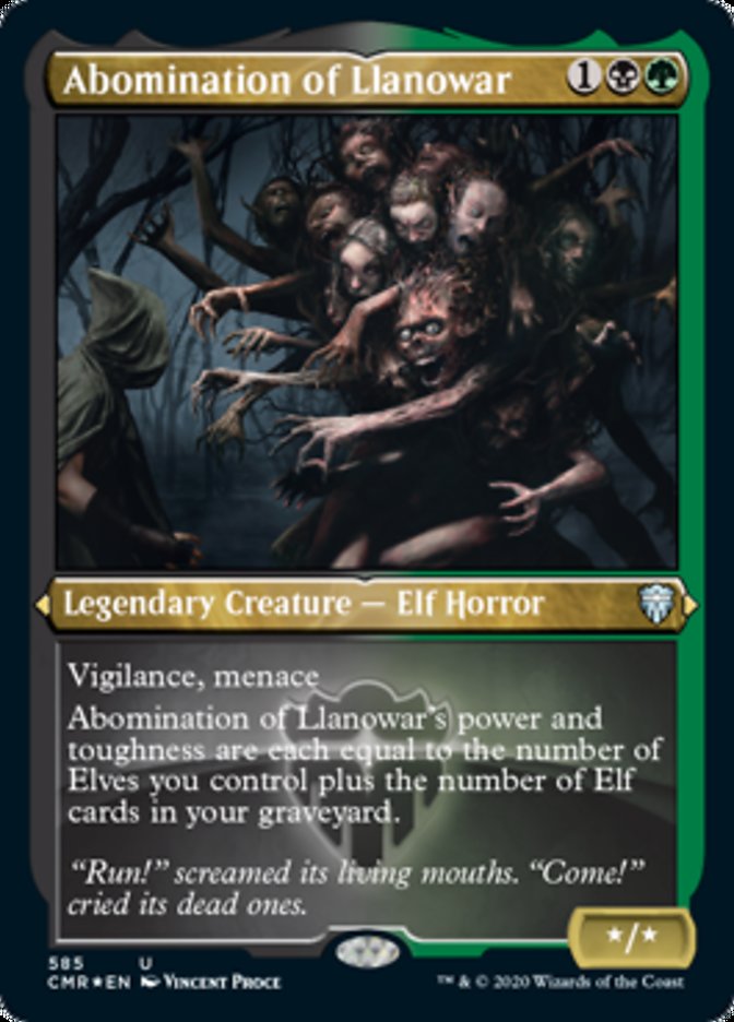 Abomination of Llanowar (Etched) [Commander Legends] | Black Swamp Games