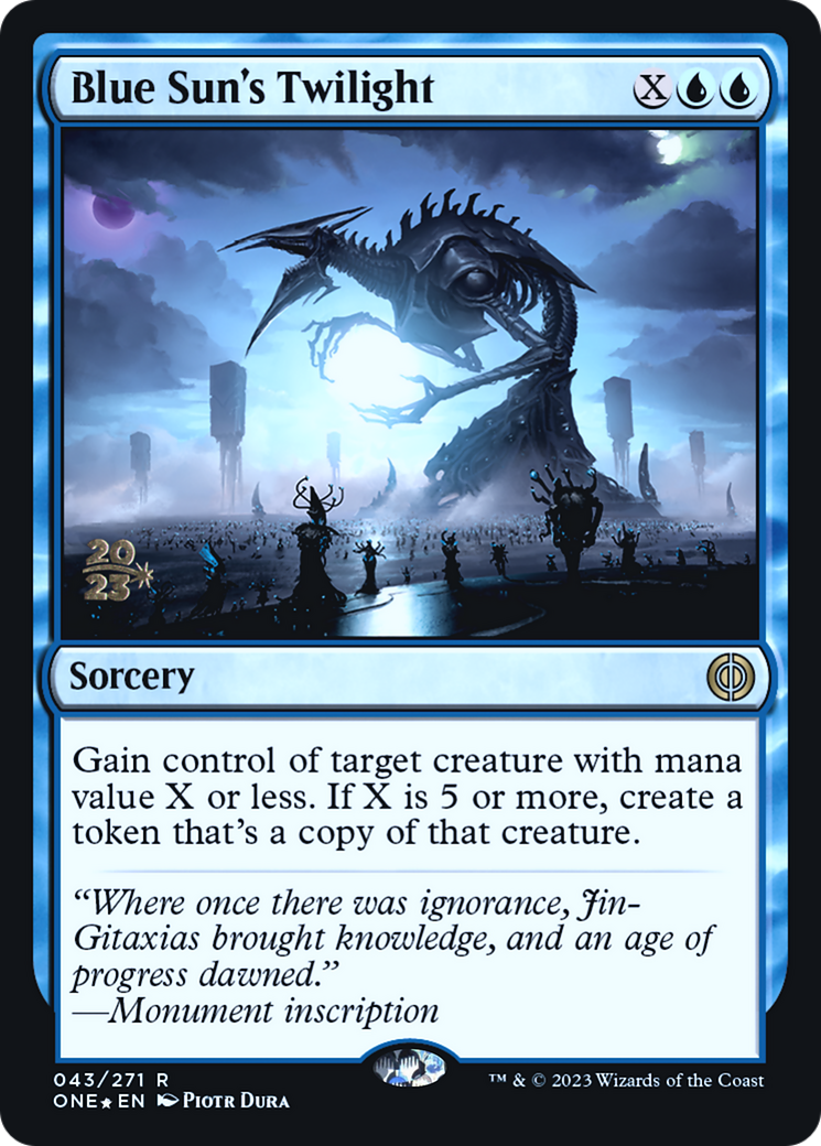 Blue Sun's Twilight [Phyrexia: All Will Be One Prerelease Promos] | Black Swamp Games