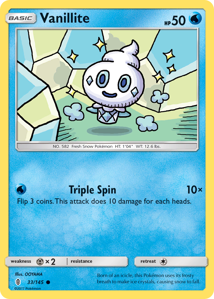 Vanillite (33/145) [Sun & Moon: Guardians Rising] | Black Swamp Games