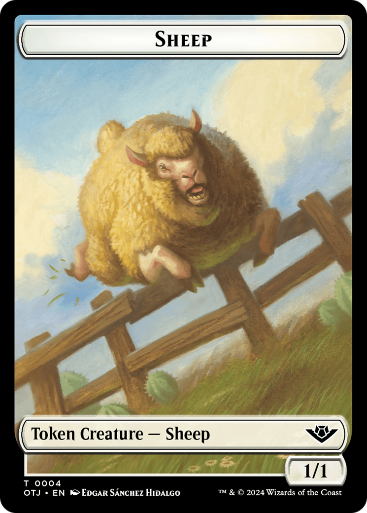 Sheep Token [Outlaws of Thunder Junction Tokens] | Black Swamp Games