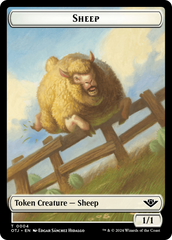 Sheep // Plot Double-Sided Token [Outlaws of Thunder Junction Tokens] | Black Swamp Games