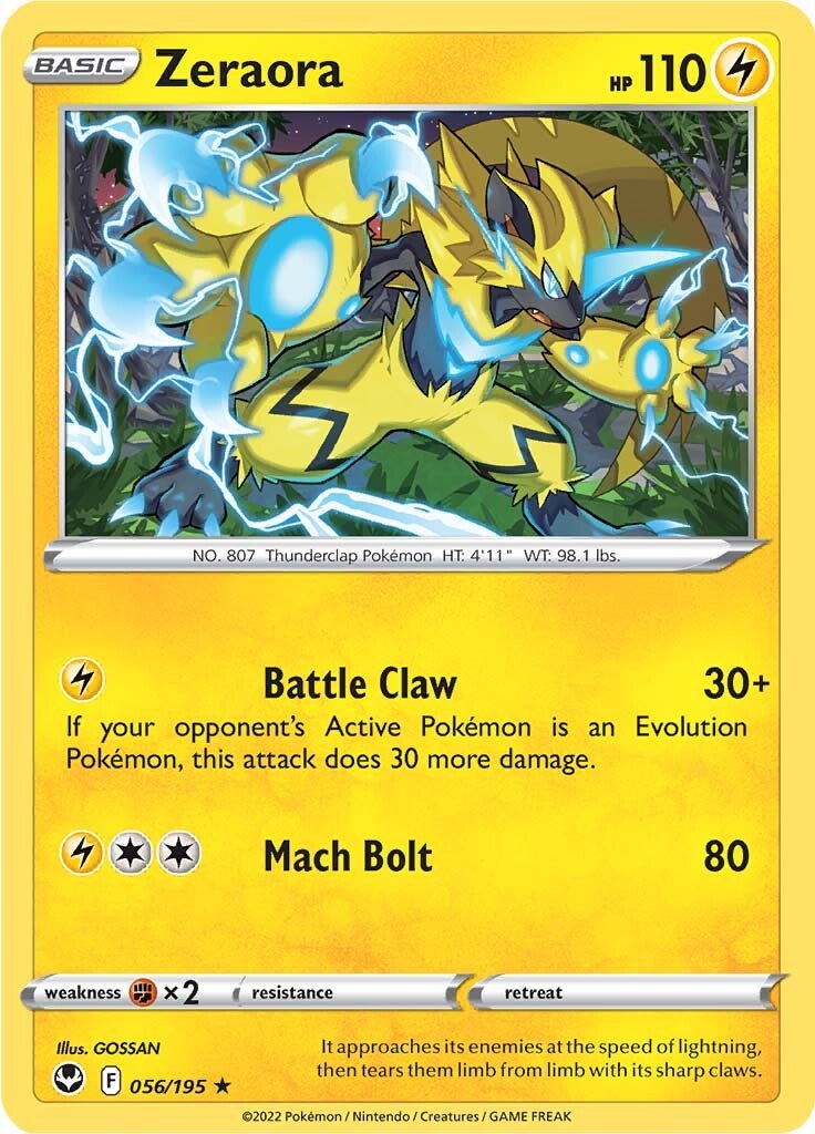 Zeraora (056/195) [Sword & Shield: Silver Tempest] | Black Swamp Games