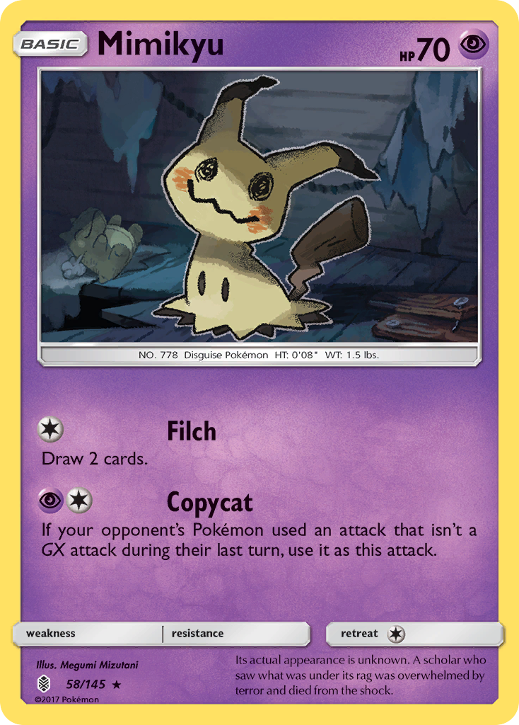 Mimikyu (58/145) [Sun & Moon: Guardians Rising] | Black Swamp Games