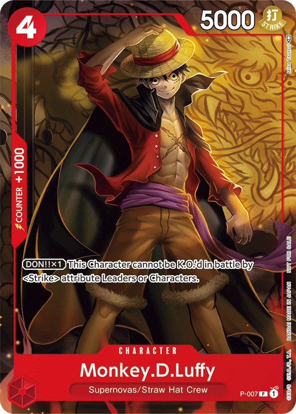 Monkey.D.Luffy (P-007) (Tournament Pack Vol. 1) [One Piece Promotion Cards] | Black Swamp Games