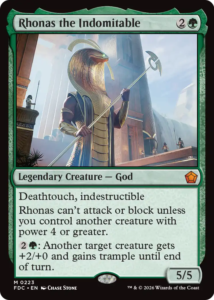 Rhonas the Indomitable [Foundations Commander] | Black Swamp Games