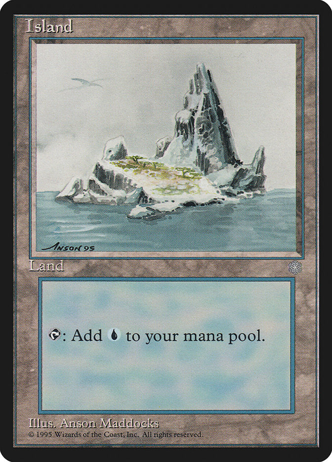 Island (Bird in Top Left / Signature on Left) [Ice Age] | Black Swamp Games