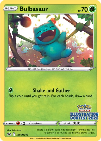 Bulbasaur (SWSH303) (Illustration Contest 2022) [Sword & Shield: Black Star Promos] | Black Swamp Games