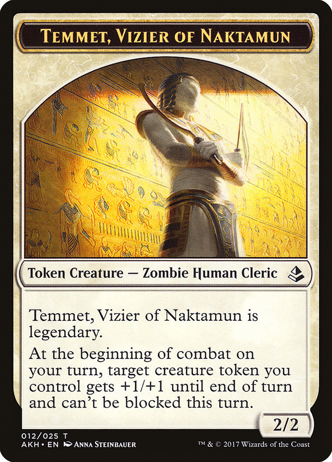 Temmet, Vizier of Naktamun Token [Amonkhet Tokens] | Black Swamp Games