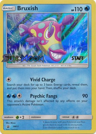 Bruxish (SM11) (Staff Prerelease Promo) [Sun & Moon: Black Star Promos] | Black Swamp Games