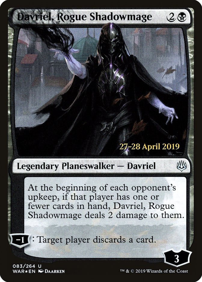 Davriel, Rogue Shadowmage [War of the Spark Prerelease Promos] | Black Swamp Games