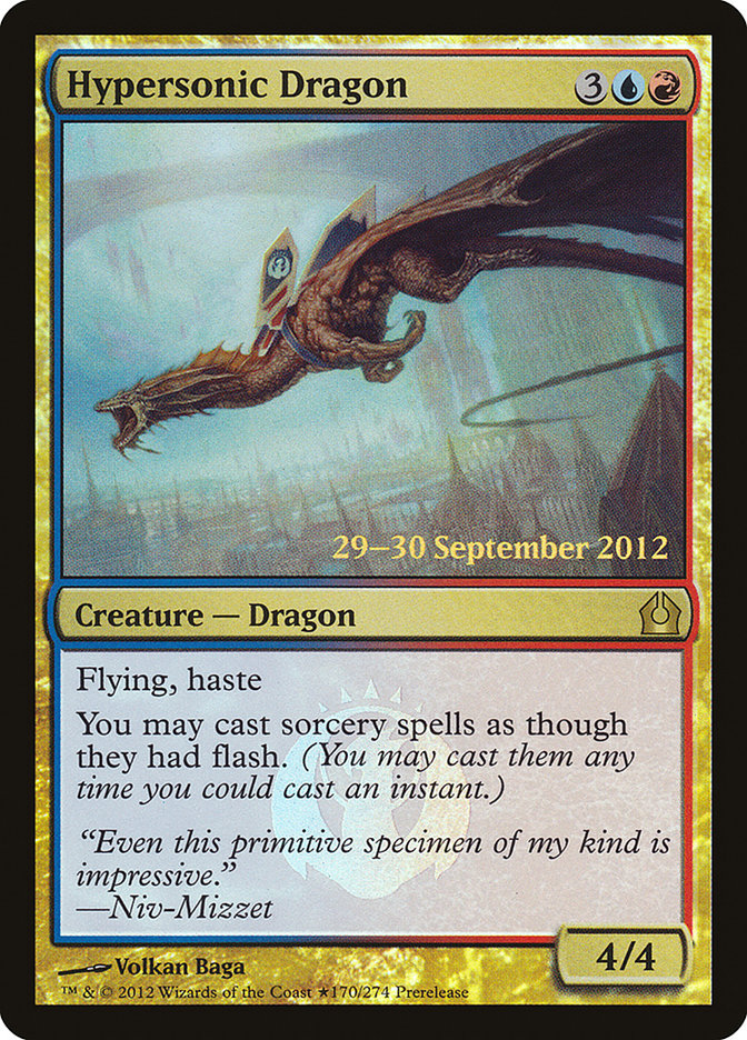 Hypersonic Dragon [Return to Ravnica Prerelease Promos] | Black Swamp Games