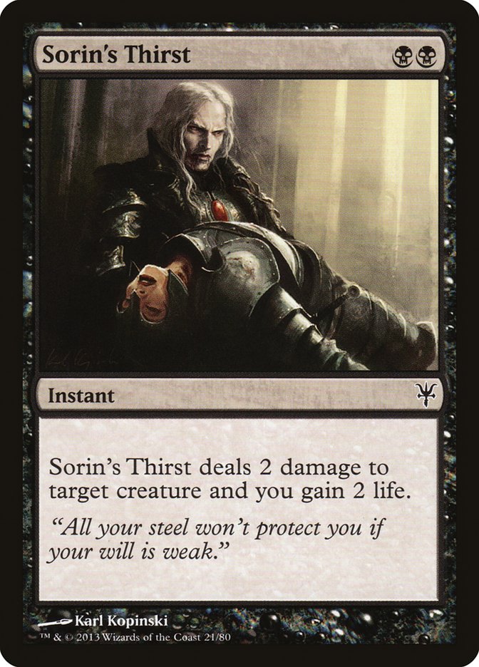 Sorin's Thirst [Duel Decks: Sorin vs. Tibalt] | Black Swamp Games