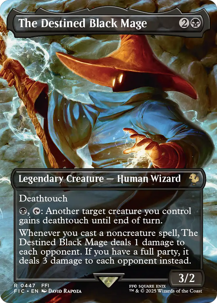 The Destined Black Mage (Borderless) [FINAL FANTASY Commander] | Black Swamp Games