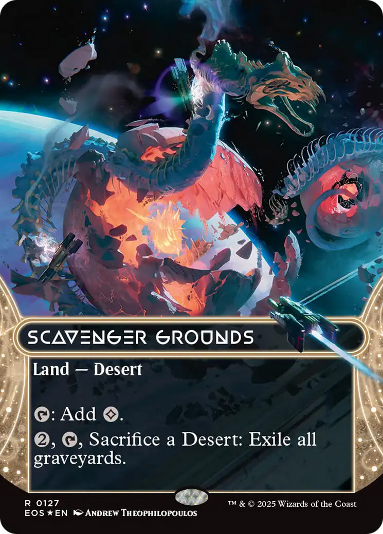 Scavenger Grounds (0127) (Borderless) (Galaxy Foil) [Edge of Eternities: Stellar Sights] | Black Swamp Games