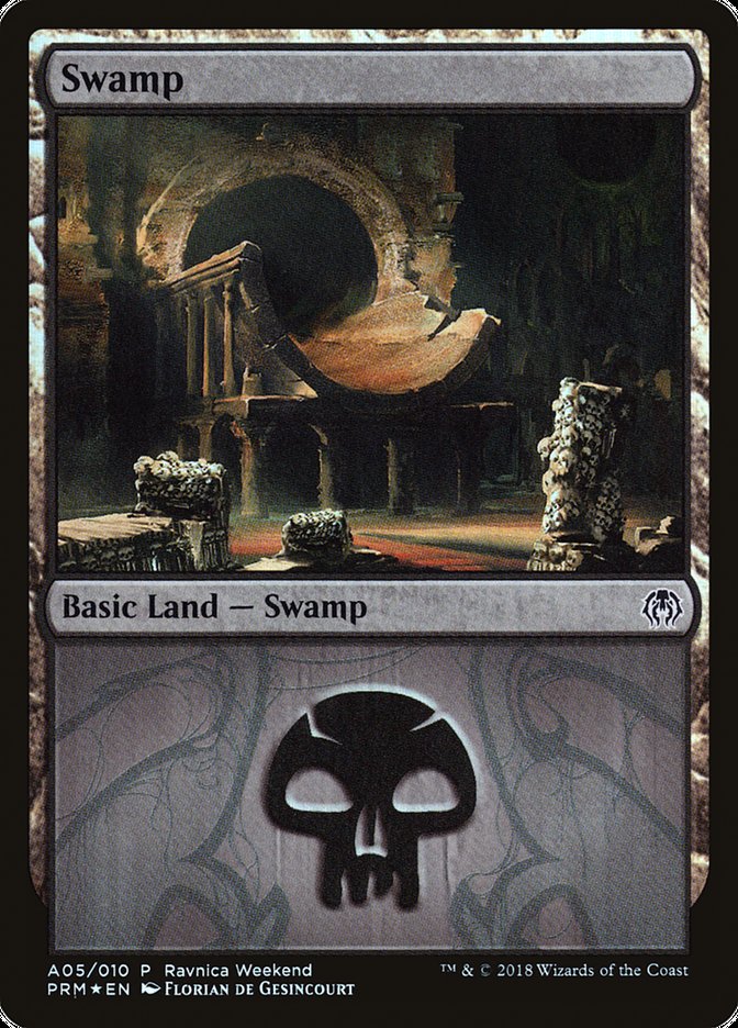 Swamp (A05) [Ravnica Allegiance Ravnica Weekend] | Black Swamp Games
