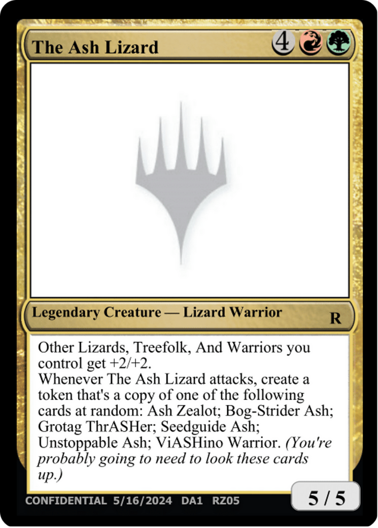 The Ash Lizard [Unknown Event] | Black Swamp Games