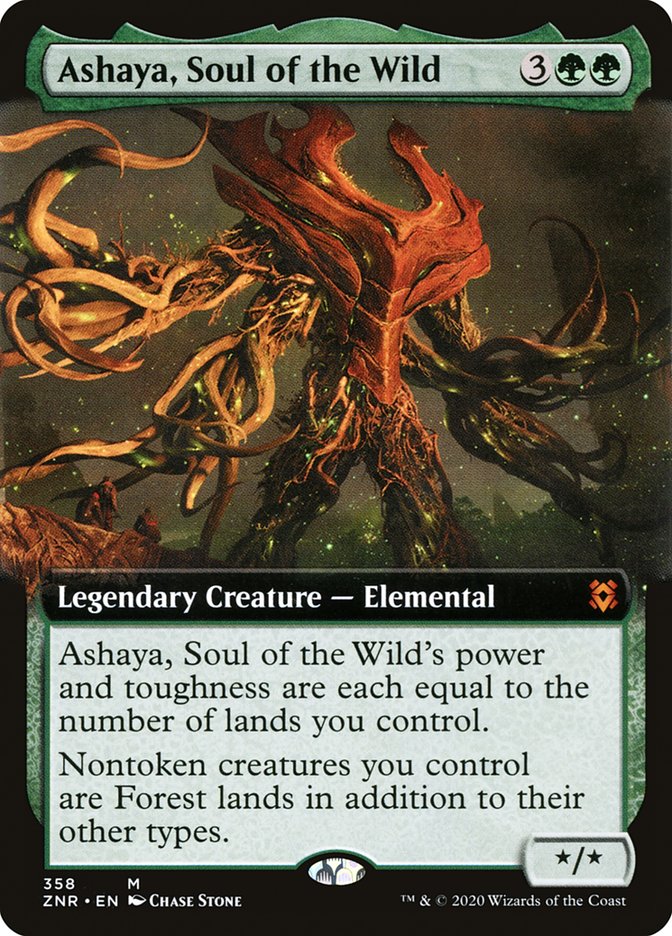 Ashaya, Soul of the Wild (Extended Art) [Zendikar Rising] | Black Swamp Games