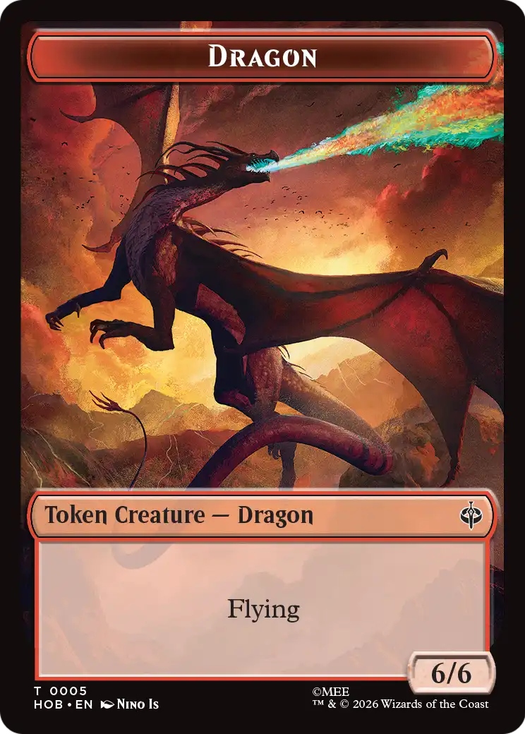 Stone Boulder // Dragon Double-Sided Token [The Hobbit Tokens] | Black Swamp Games