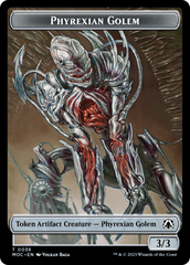Phyrexian Golem // Construct Double-Sided Token [March of the Machine Commander Tokens] | Black Swamp Games