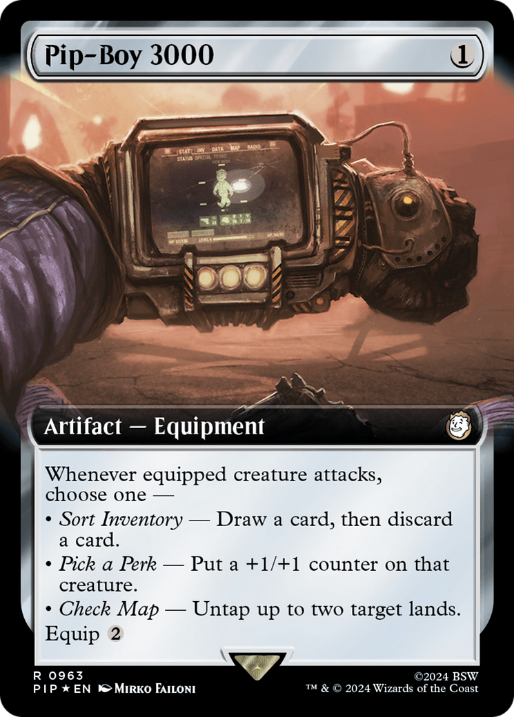 Pip-Boy 3000 (Extended Art) (Surge Foil) [Fallout] | Black Swamp Games
