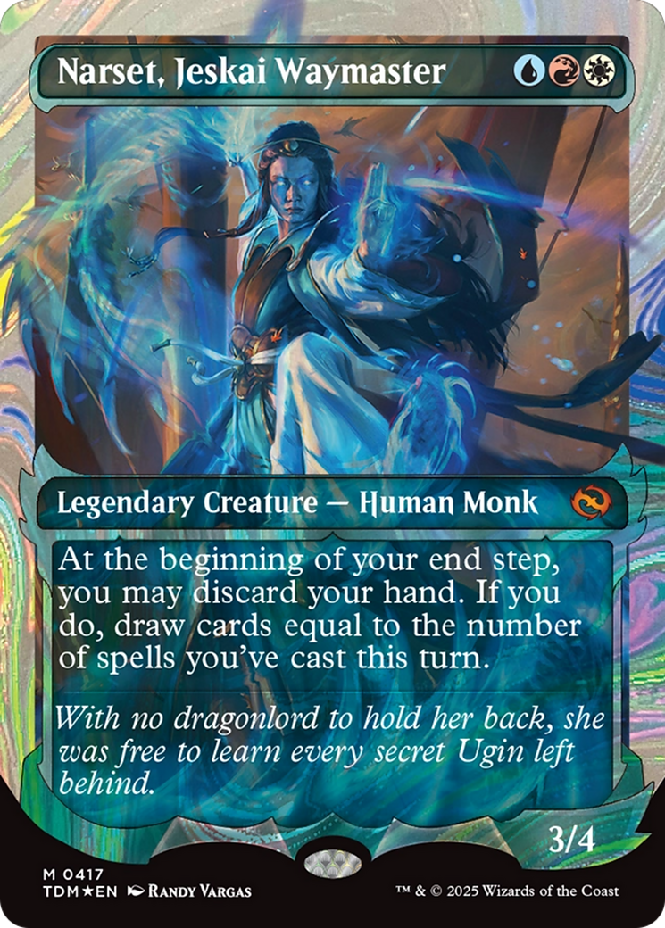Narset, Jeskai Waymaster (Showcase) (Halo Foil) [Tarkir: Dragonstorm] | Black Swamp Games