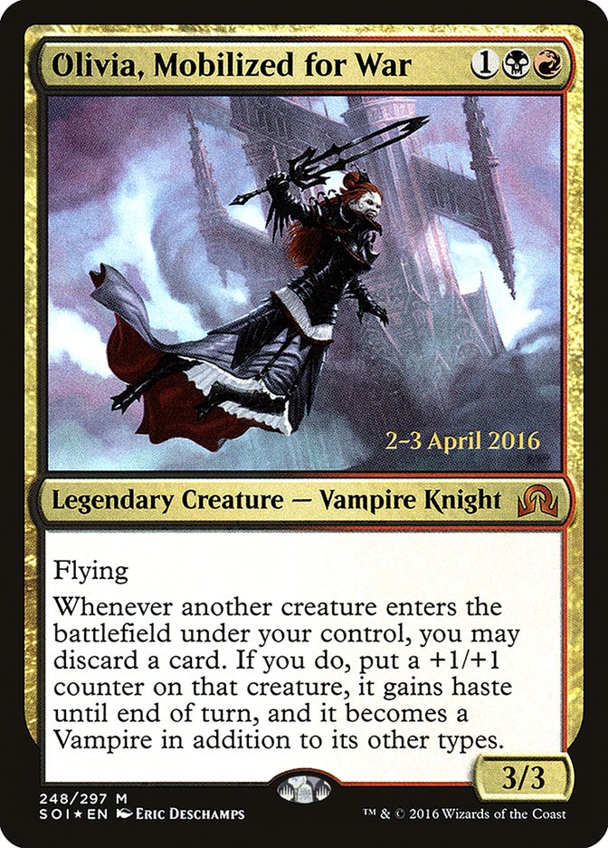 Olivia, Mobilized for War [Shadows over Innistrad Prerelease Promos] | Black Swamp Games