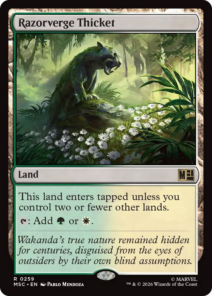 Razorverge Thicket (Surge Foil) [Marvel Super Heroes Commander] | Black Swamp Games