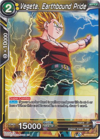 Vegeta, Earthbound Pride (BT10-106) [Rise of the Unison Warrior 2nd Edition] | Black Swamp Games