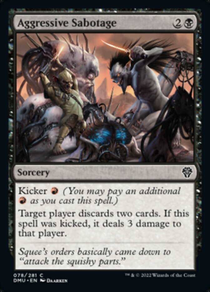 Aggressive Sabotage [Dominaria United] | Black Swamp Games