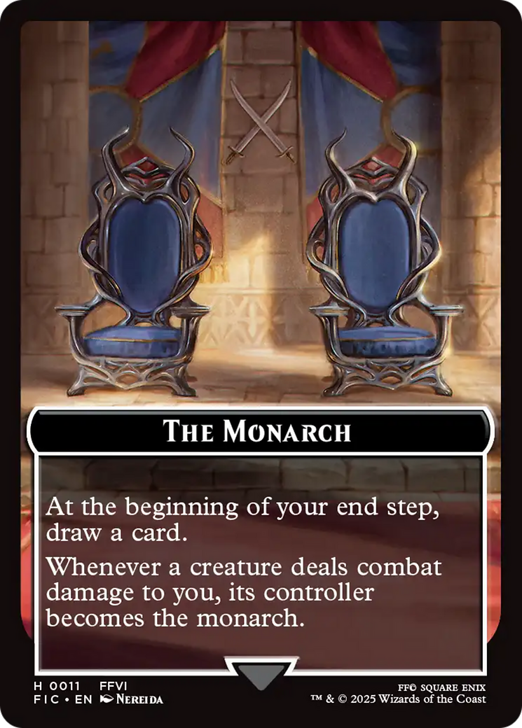 The Blackjack // The Monarch Double-Sided Token [FINAL FANTASY Commander Tokens] | Black Swamp Games