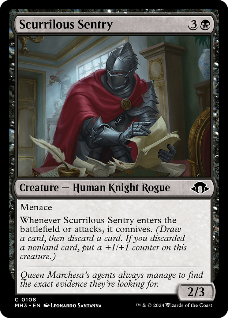 Scurrilous Sentry [Modern Horizons 3] | Black Swamp Games