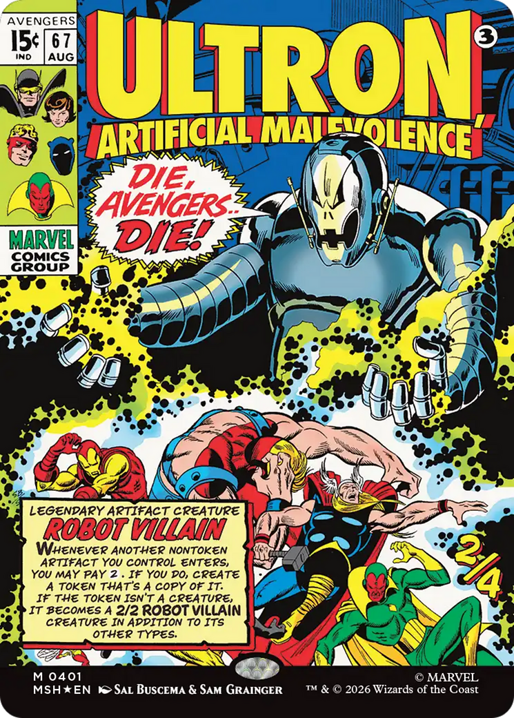Ultron, Artificial Malevolence (Borderless) (0401) [Marvel Super Heroes] | Black Swamp Games