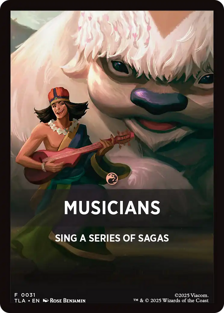 Musicians Theme Card [Avatar: The Last Airbender Tokens] | Black Swamp Games