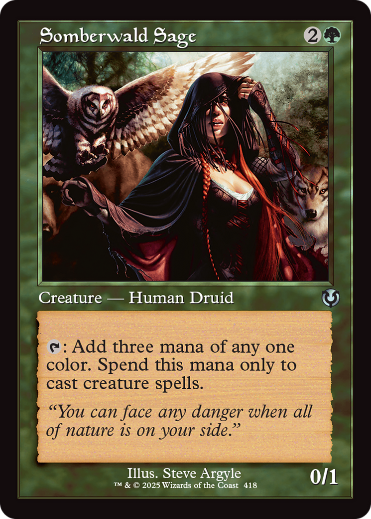 Somberwald Sage (Retro Frame) [Innistrad Remastered] | Black Swamp Games