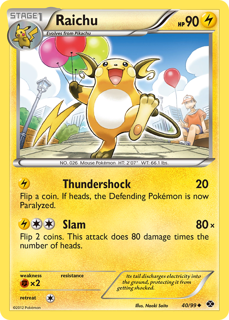 Raichu (40/99) [Black & White: Next Destinies] | Black Swamp Games