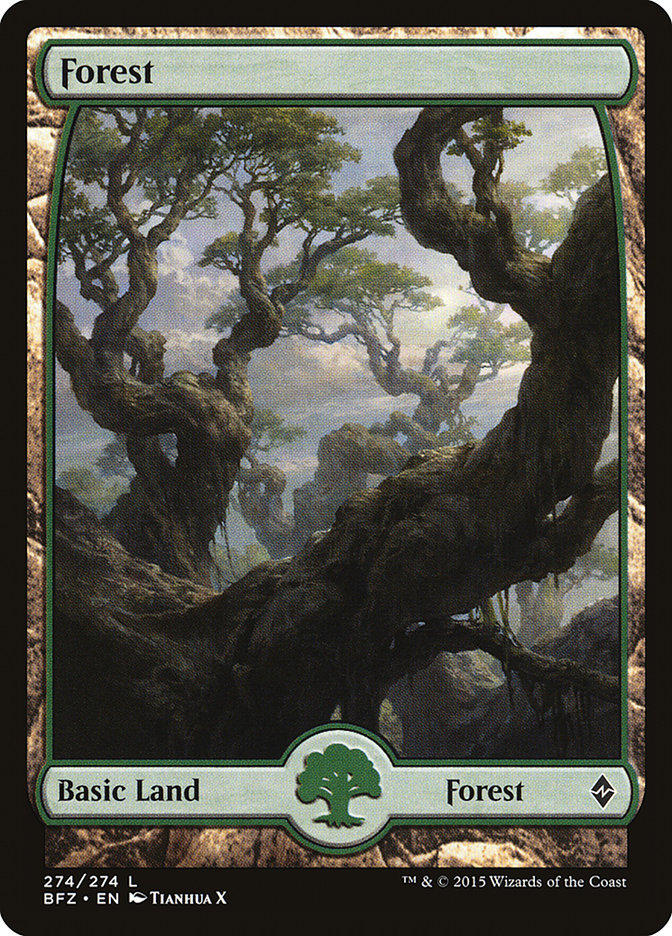 Forest (274) (Full Art) [Battle for Zendikar] | Black Swamp Games