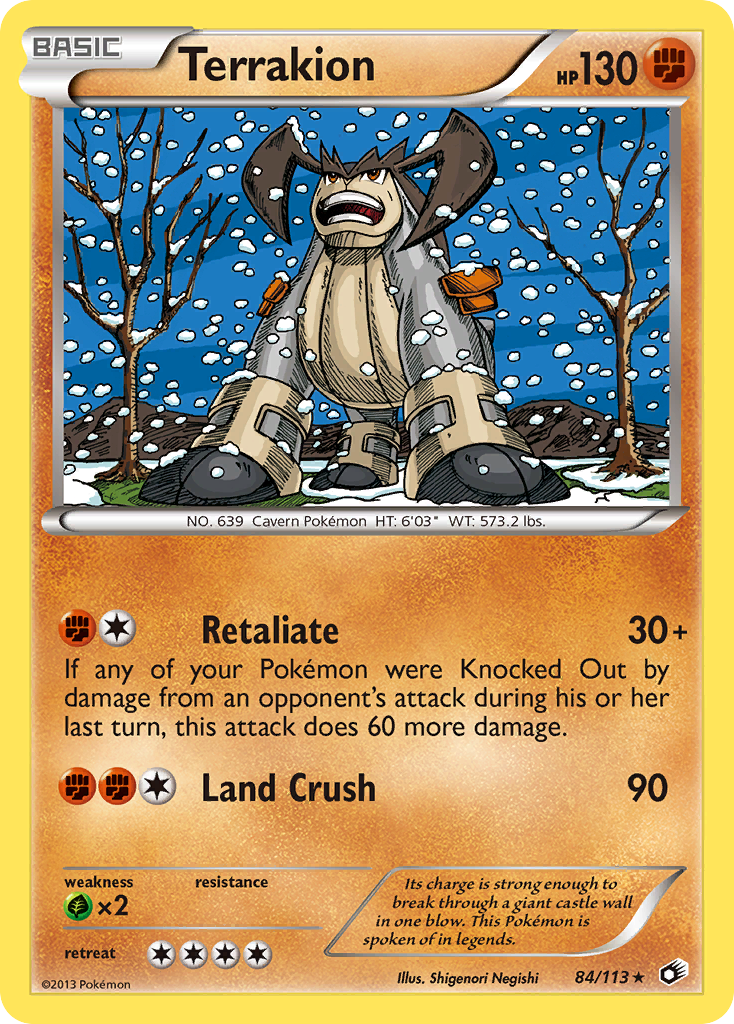 Terrakion (84/113) [Black & White: Legendary Treasures] | Black Swamp Games