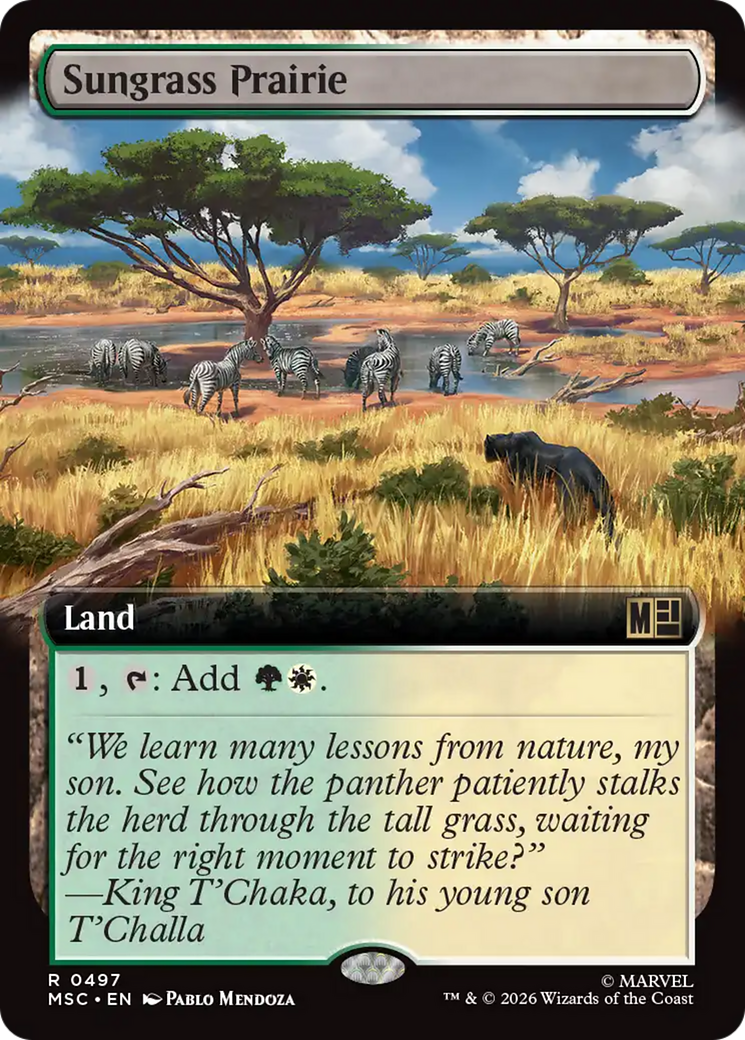 Sungrass Prairie (Extended Art) [Marvel Super Heroes Commander] | Black Swamp Games