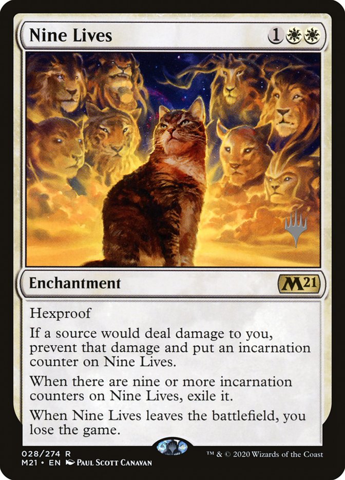 Nine Lives (Promo Pack) [Core Set 2021 Promos] | Black Swamp Games