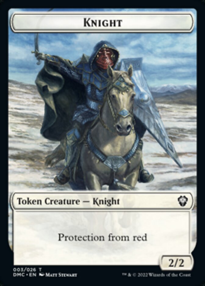 Soldier // Knight Double-Sided Token [Dominaria United Tokens] | Black Swamp Games