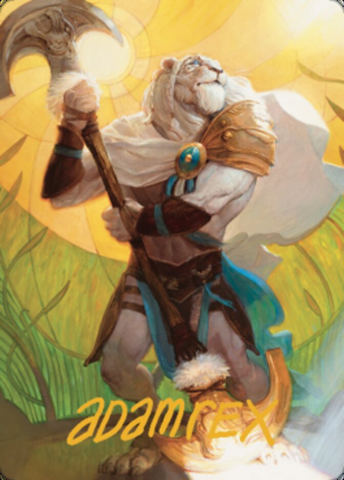 Ajani, Sleeper Agent Art Card (Gold-Stamped Signature) [Dominaria United Art Series] | Black Swamp Games