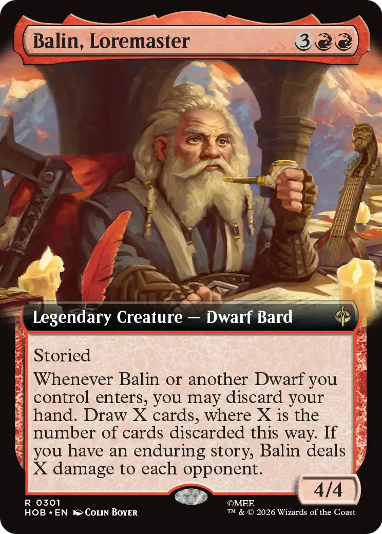 Balin, Loremaster (Extended Art) [The Hobbit] | Black Swamp Games
