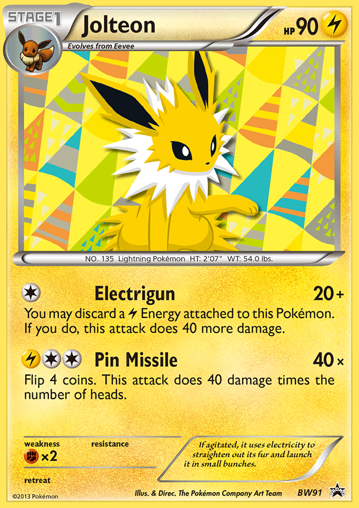 Jolteon (BW91) [Black & White: Black Star Promos] | Black Swamp Games