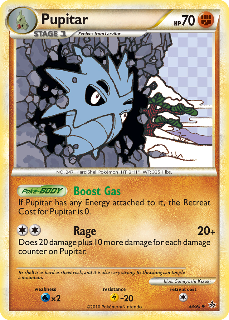 Pupitar (38/95) [HeartGold & SoulSilver: Unleashed] | Black Swamp Games