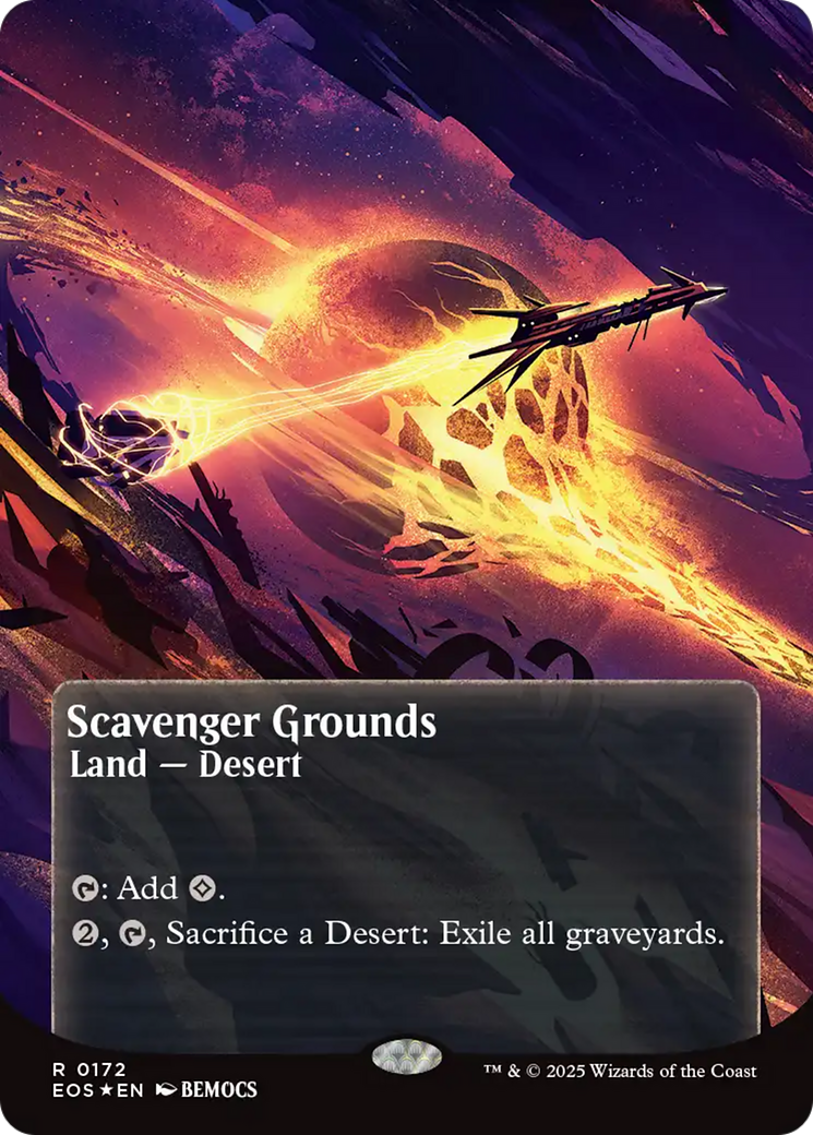 Scavenger Grounds (0172) (Borderless) (Galaxy Foil) [Edge of Eternities: Stellar Sights] | Black Swamp Games