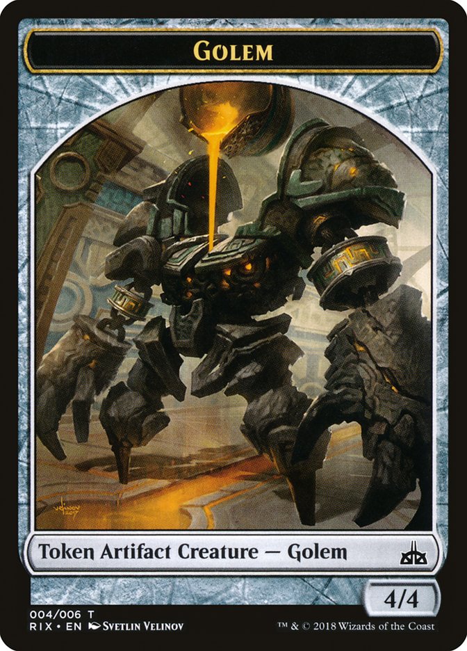 Golem Token [Rivals of Ixalan Tokens] | Black Swamp Games