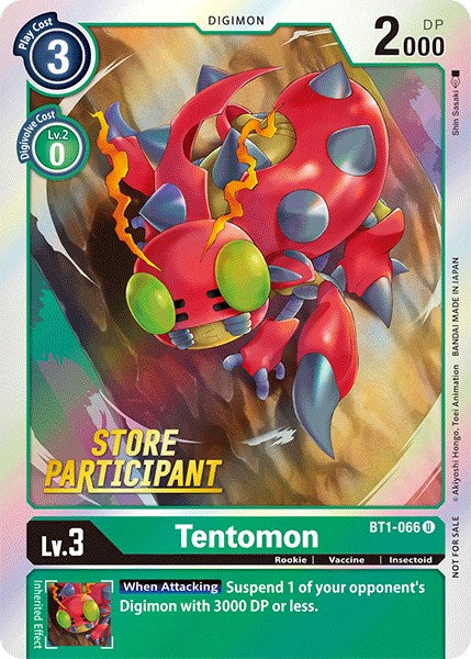 Tentomon [BT1-066] (Store Participant) [Release Special Booster Promos] | Black Swamp Games