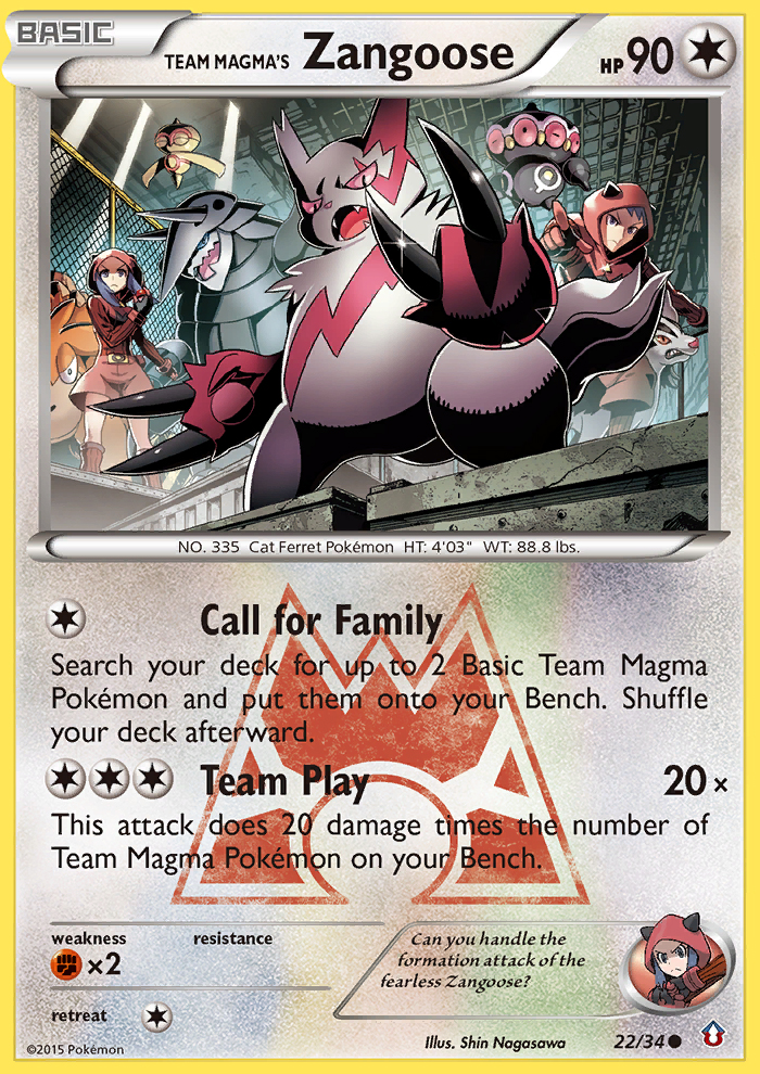 Team Magma's Zangoose (22/34) [XY: Double Crisis] | Black Swamp Games