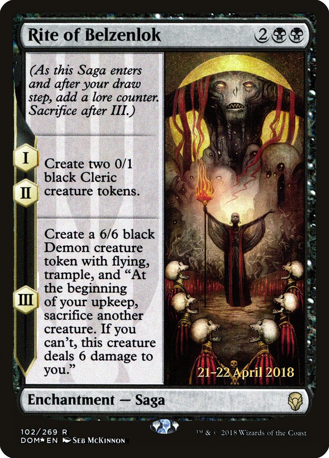 Rite of Belzenlok [Dominaria Prerelease Promos] | Black Swamp Games