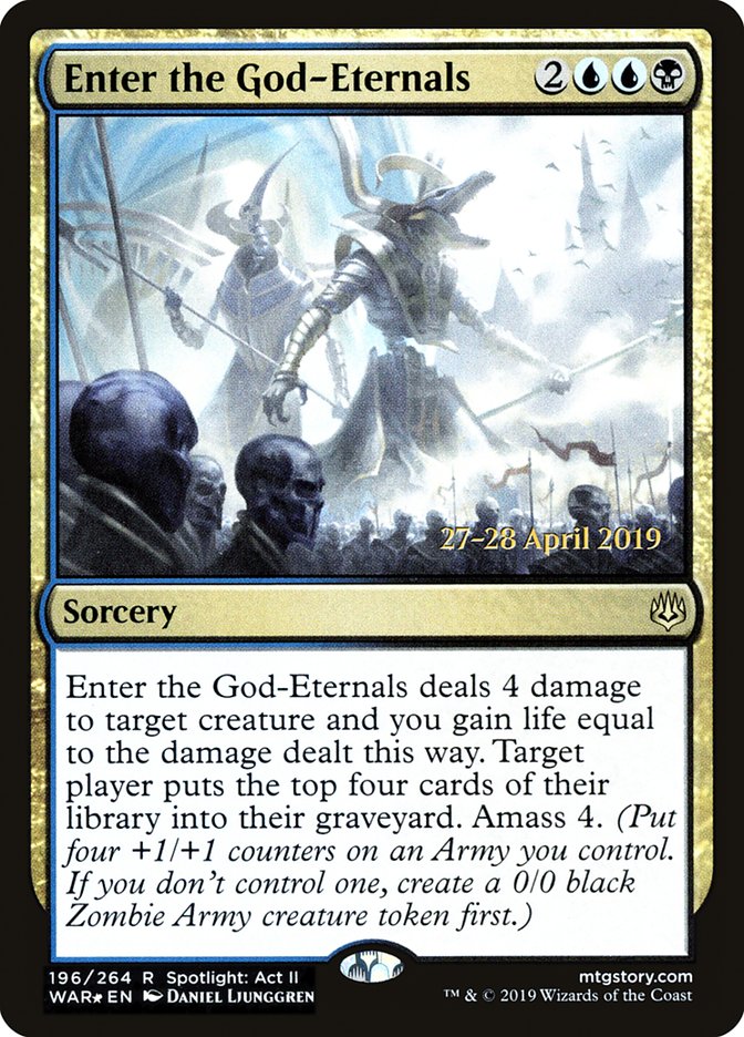 Enter the God-Eternals [War of the Spark Prerelease Promos] | Black Swamp Games